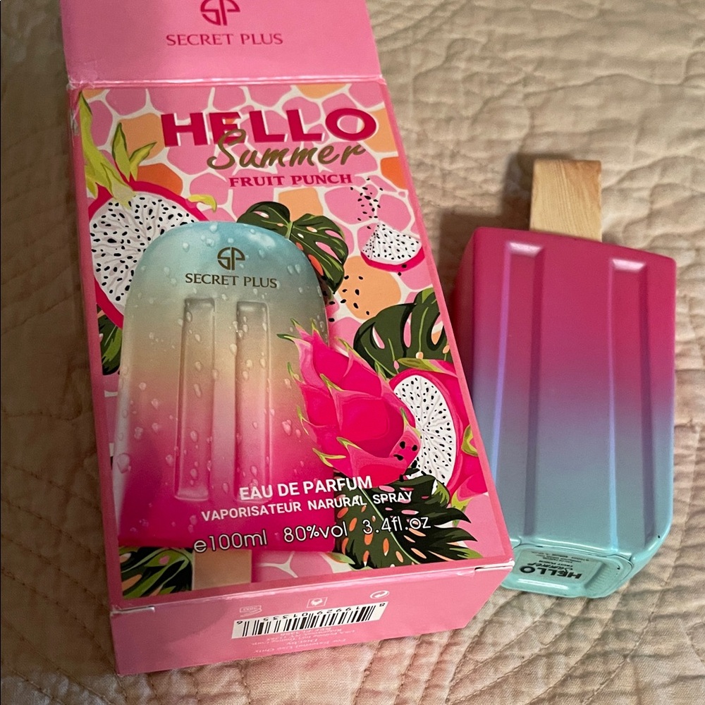 Hello Summer Fruit Punch Women Eau de Parfum - Pink/Blue.  NEW